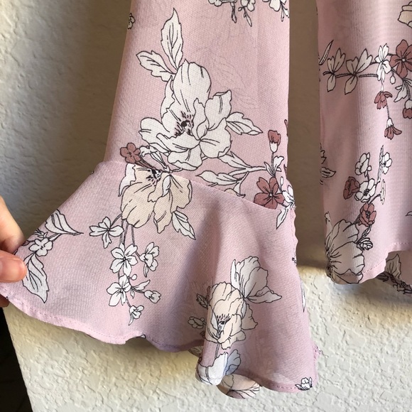 Floral Chiffon Ruffle Top - Picture 6 of 6